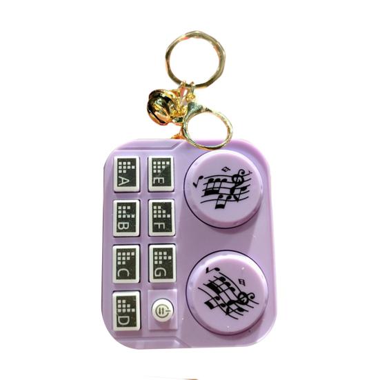 Mini DJ Kontrol Cihazı Müzikli Işıklı Oyun Konsolu Taşınabilir Seyahat Pille Çalışan Çocuklar Gençler Yetişkinler Eğitici DJ'lik Oyun Makinesi Anahtarlık Oyuncak