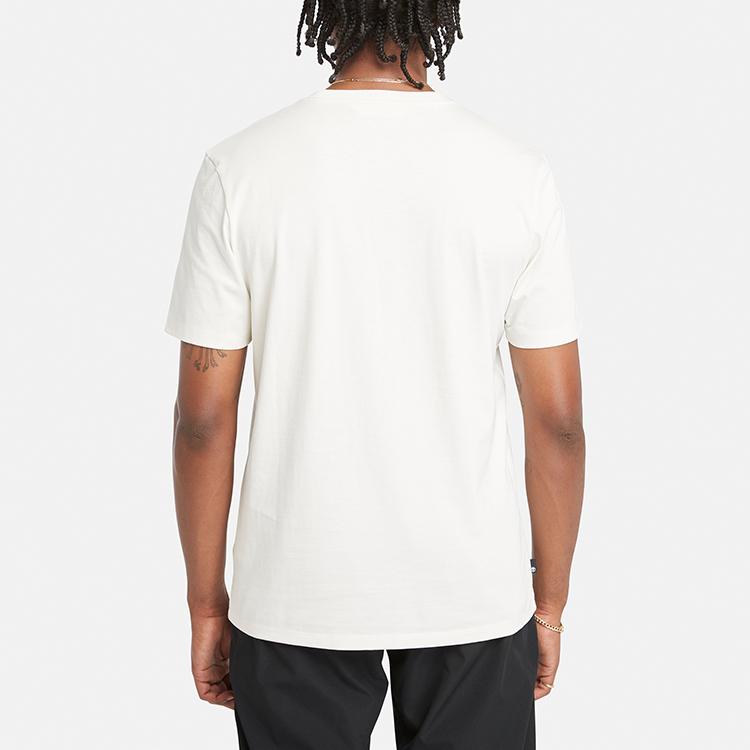 Timberland Outdoor Breathable Casual Short Sleeve T-Shirt Men Tops Vintage-White A42U5-CM9