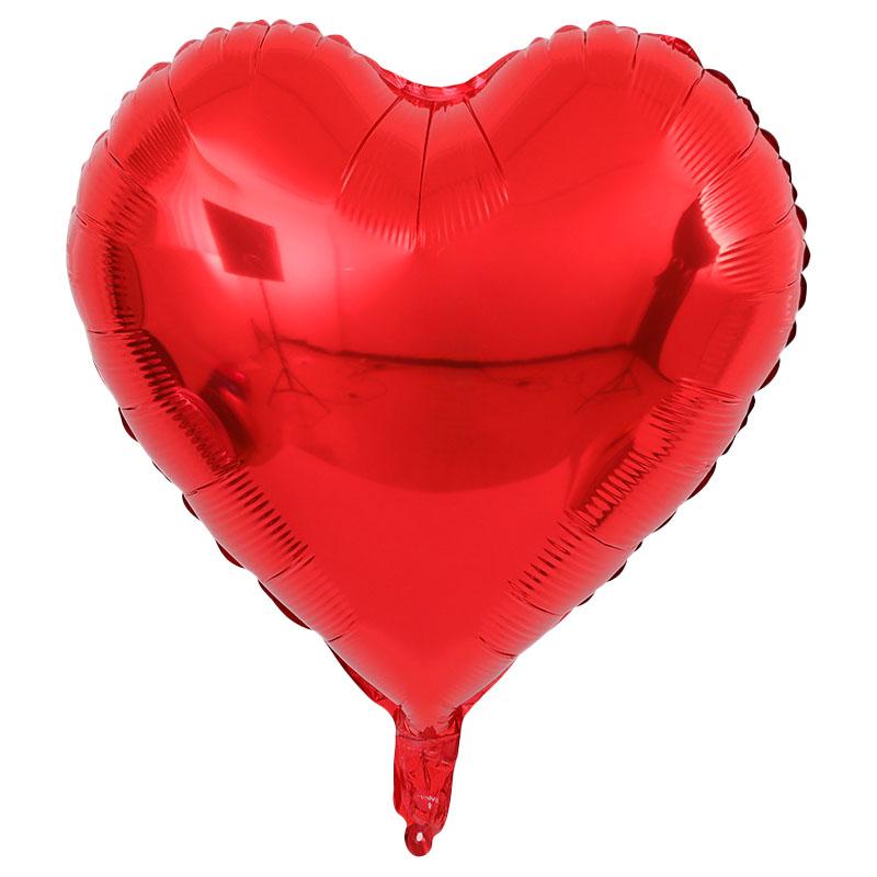 8-Inch Pure Color Heart-aped Aluminum Foil Balloons Baby First Birthday Decoration Children's Birthday Par Scene Decoration