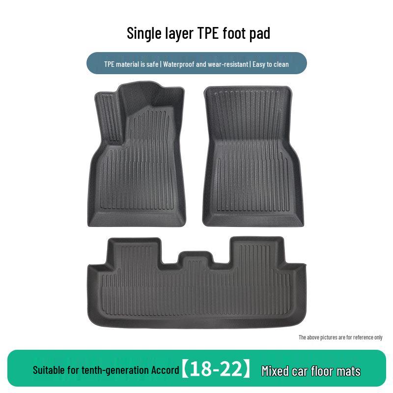 New TPE Floor Mats: 3-Piece Set for 2018-2022 Honda Accord 10th Gen Hybrid