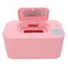 Baby Wipe Warmer Large Capacity Baby Wipe Warmer Holder Dispenser USB Rechargeable for Travel Pink