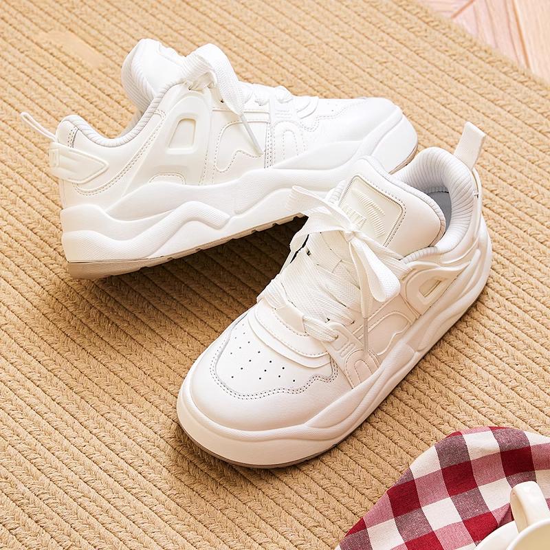 Anta Cream Bag Comfortable Fashion Non-Slip Wear-Resistant Low-Top Skate Shoes Women sneaker White 922438009-1
