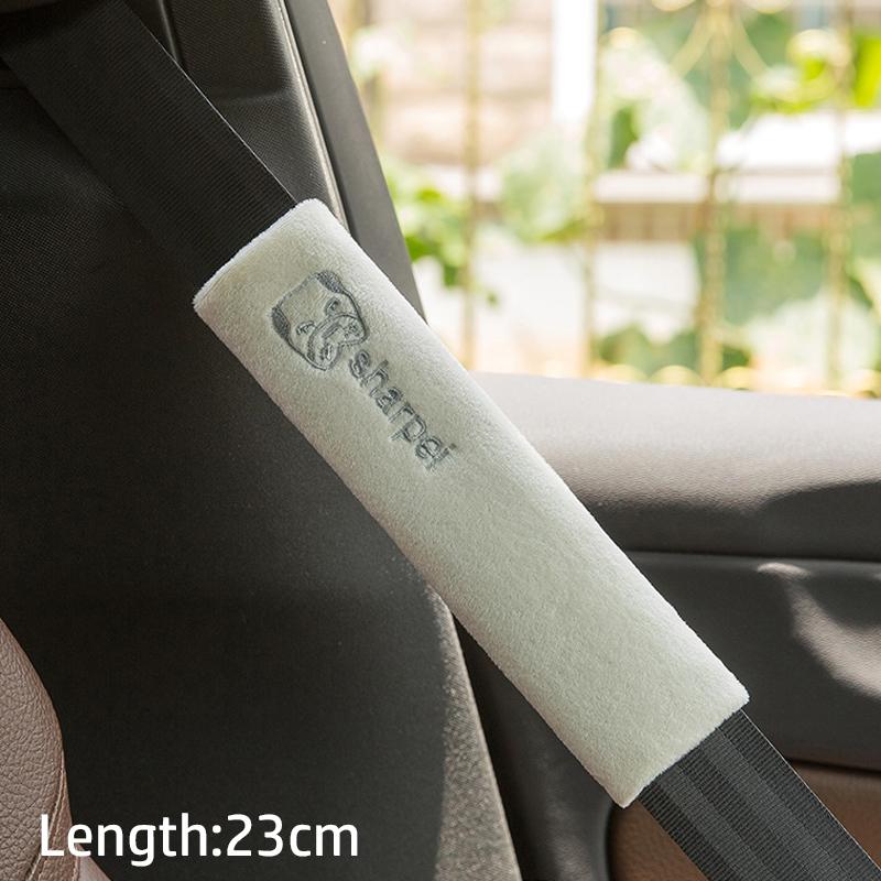 Universal Car Seat Belt Cover Plush Cute Cartoon Car Safety Belt Cover Shoulder Pad For Kids Adults Car Interior Accessories