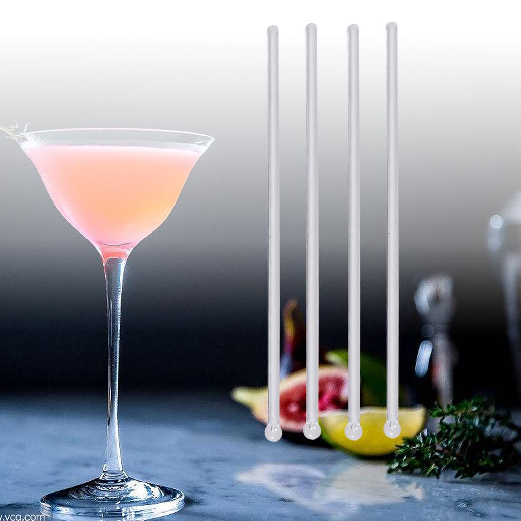 100/50 Stück Rührstäbchen Cocktail Getränkerührer Barwerkzeuge Kunststoff Getränkerühren Mischlöffel Stößel Für Bars Restaurants 5