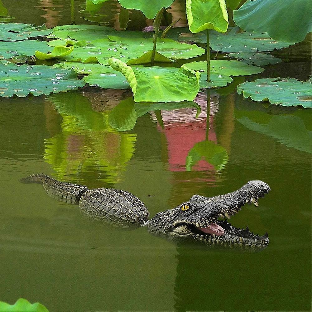 Artificial Fake Crocodile Alligator Head Floating Decoy Resin Garden Decor