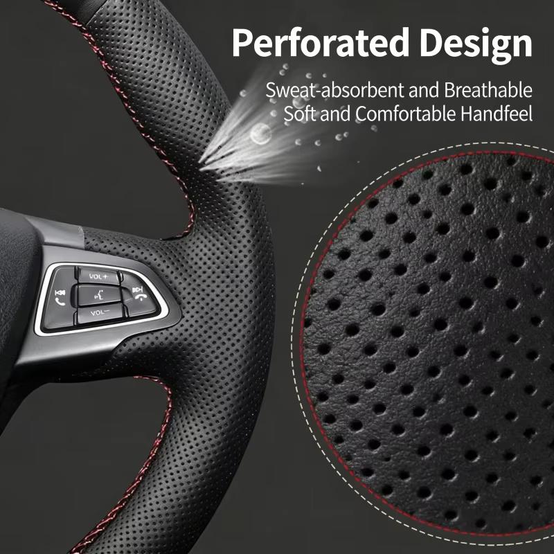 Customiz Non-Slip Microfiber Leather Car Steering Wheel Cover Camry 2012 2013 2014 2015 Steering Wrap Cover For Toyota Venza