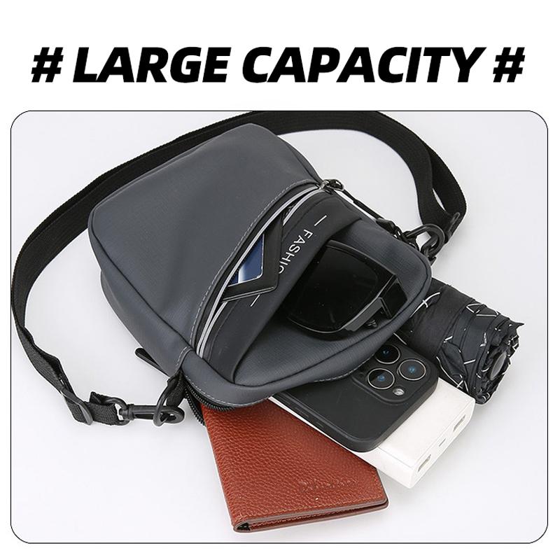 2025 New Men's Crossbody Bag Lightweight Commuting To Work Multi-layer Shoulder Bag Simple Fashion Men's Bag
