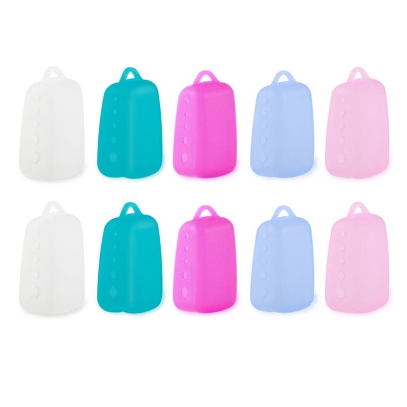 

10Pcs Portable Toothbrush Protector Caps Dustproof Design Soft Silicone Brush Head Covers Shield for Travel Home Use 1