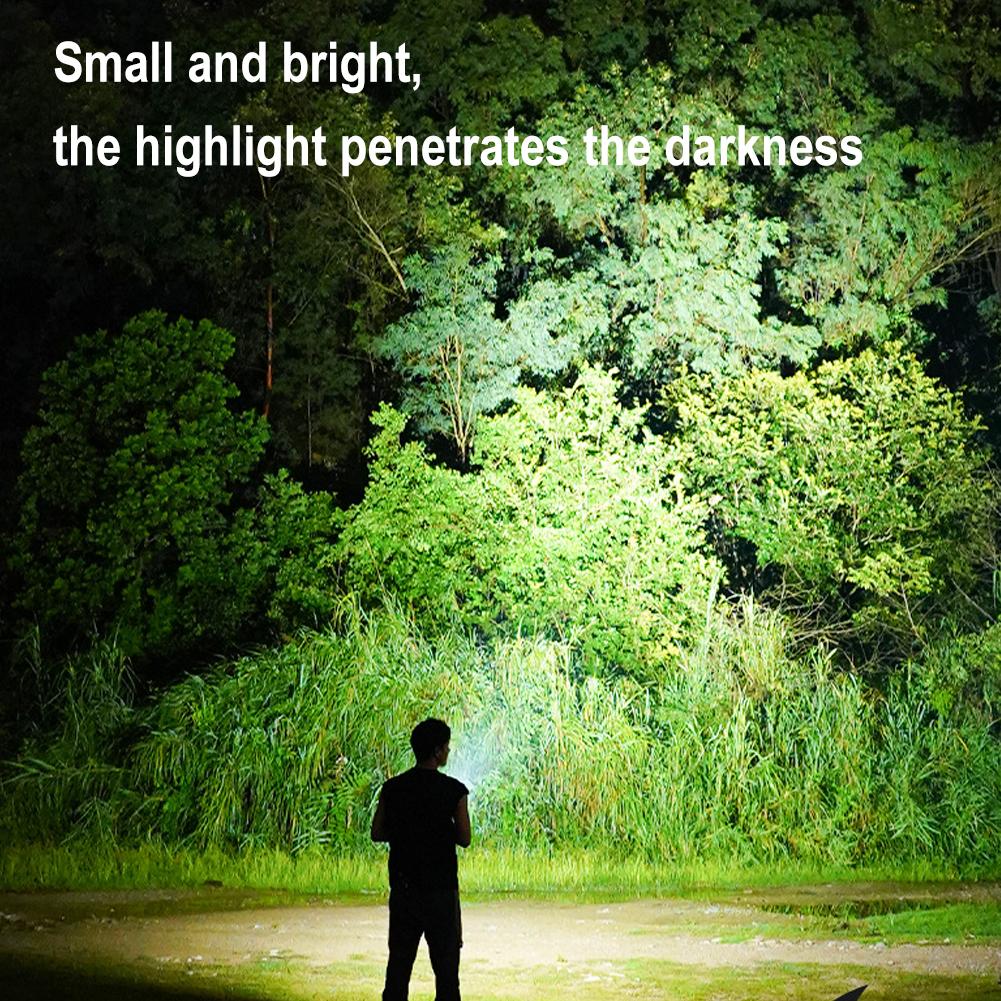 Smiling Shark Three Eyes Strong Light Multi Functional Compact Portable Outdoor Fixed Mini Charging And Focus Flashlight I4Z0