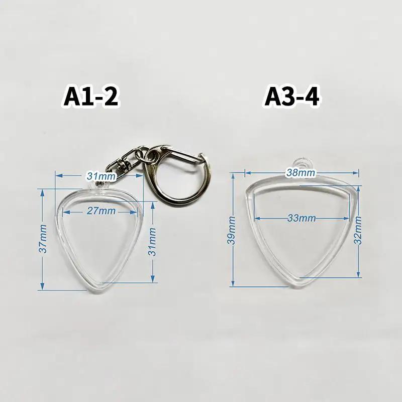 Guitarists Storage Guitar Pick Collection Box Clear Holder Keyring Bag Heart Shaped Picks Size Case Musical Accessories
