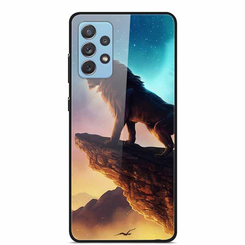 For Samsung A52 5G 4G Cases A52s 5G Tempered Glass Hard Back Cases For Samsung Galaxy A52 5G Phone Covers Funda A 52s 2022 A528B