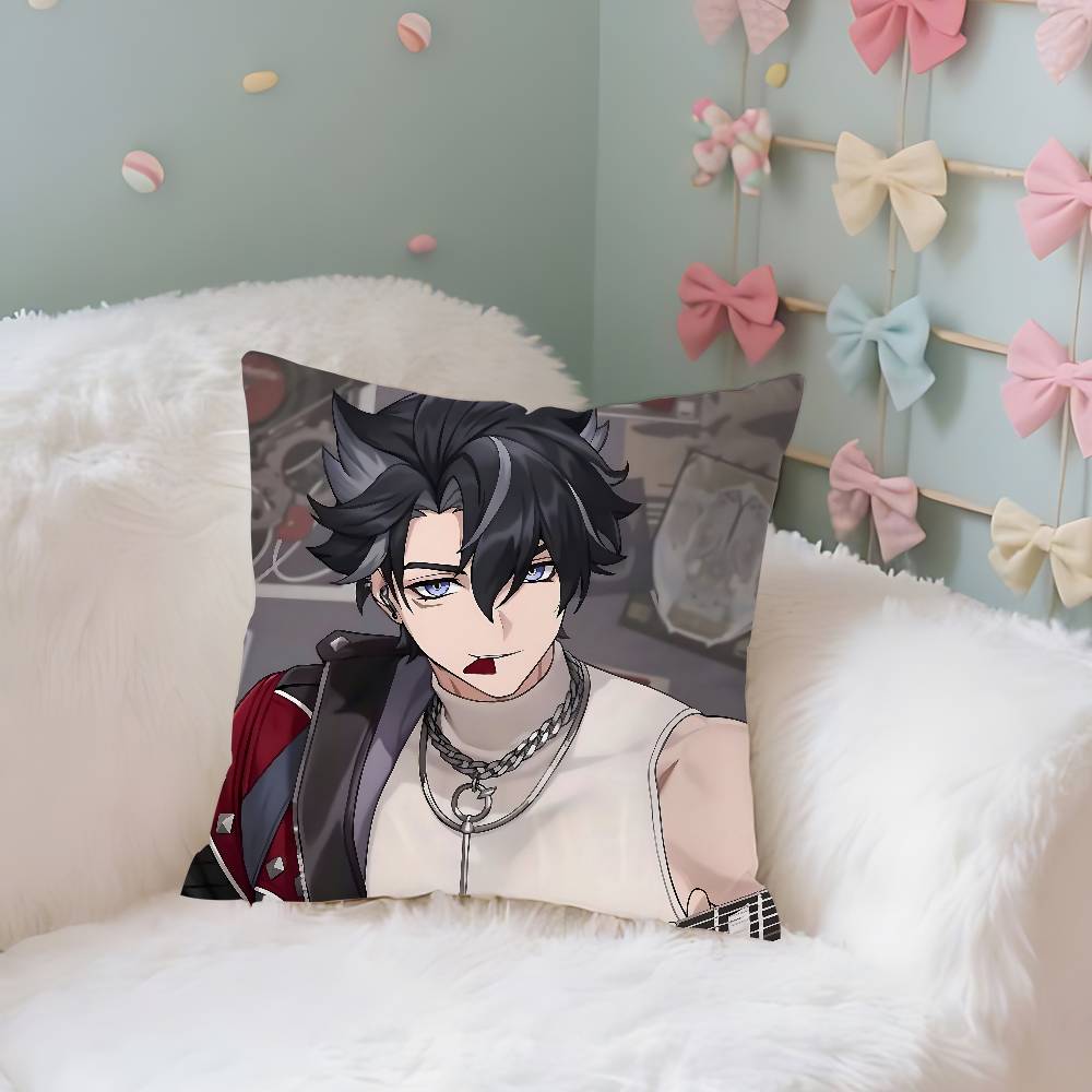 Cute Wriothesley Kawaii Case Plush Fabric Soft Pillowcase Double Sided Print Cushion Cover Household Gifts