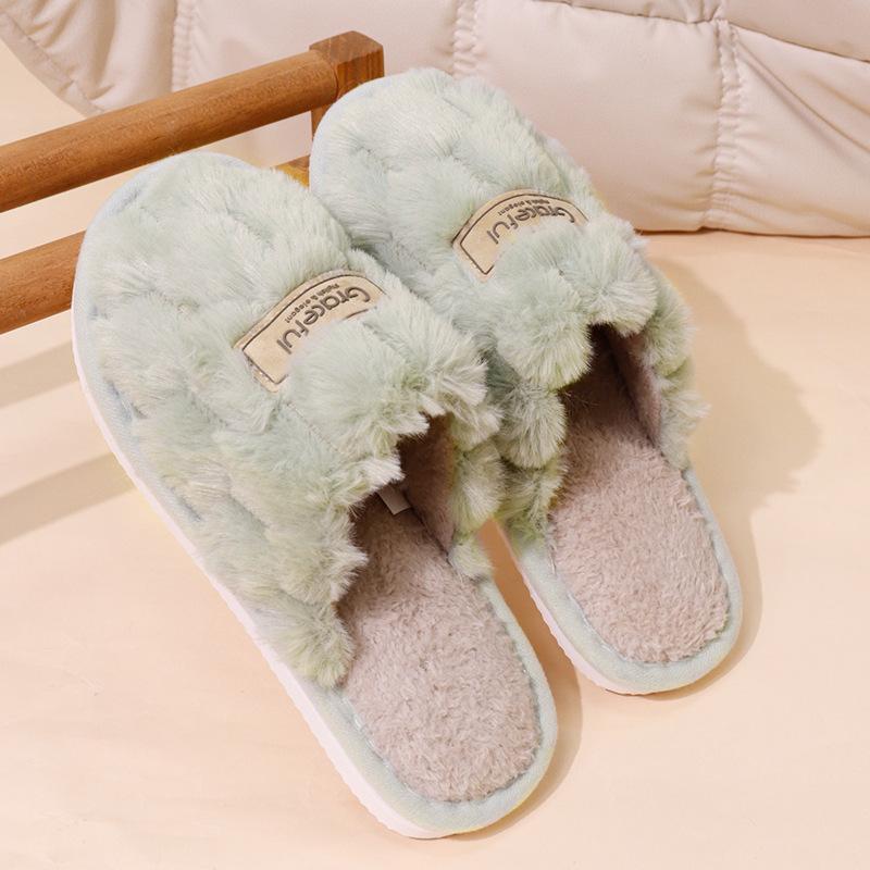 New Home Slippers, Thick-soled Warm and Anti-slip Cotton Slippers for Home Use