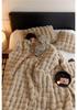 Tuscany Faux Rex Rabbit Bubble Fleece Double-Sided Thickened Blanket