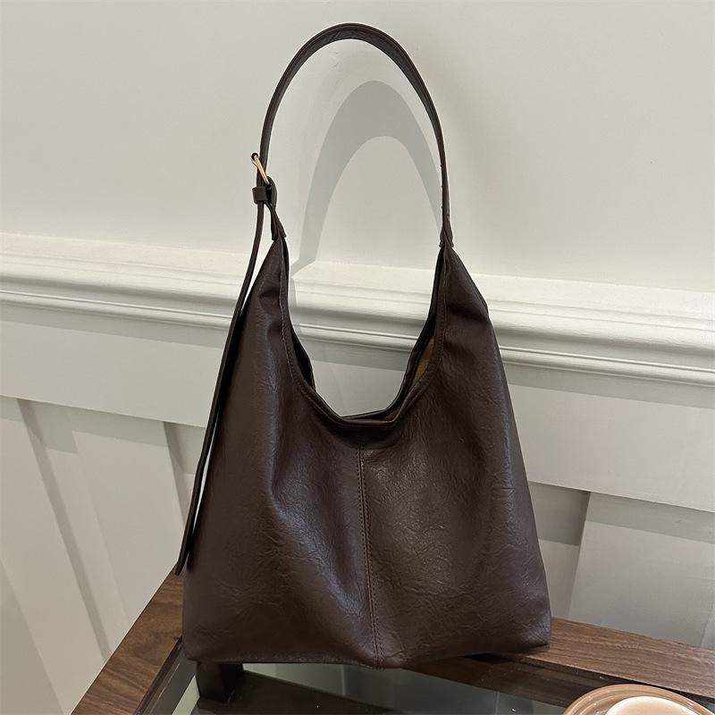 

Bag Ladies 2025 New High Value Retro Shoulder Bag Summer Bucket Tote Bag чёрный
