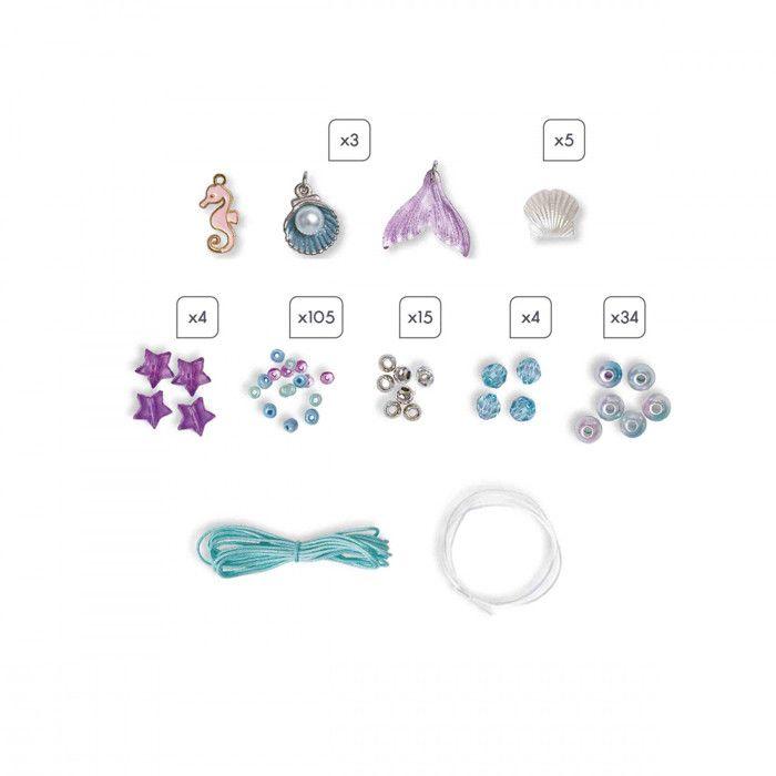 6 bijoux à créer - thème sirènes - les ateliers bijoux - kit loisir créatif enfant - dès 6 ans