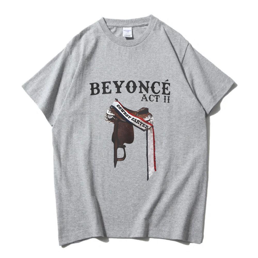 Cowboy Carter Beyoncée T-shirt Act II 2024 Vintage Printing Tee-shirt Short Sleeve Summer Spring Tshirts Cotton High Quality Tee