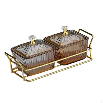 Geteilte Servierschalen Vorspeisen Tablett Halter Platte Desserts Teller Trockenfrüchte