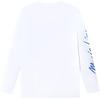 Fila Letter Logo Printed Pattern Round Neck Pullover Loose Long Sleeve T-Shirt Men Tops White F11M138207F-WHITELINE
