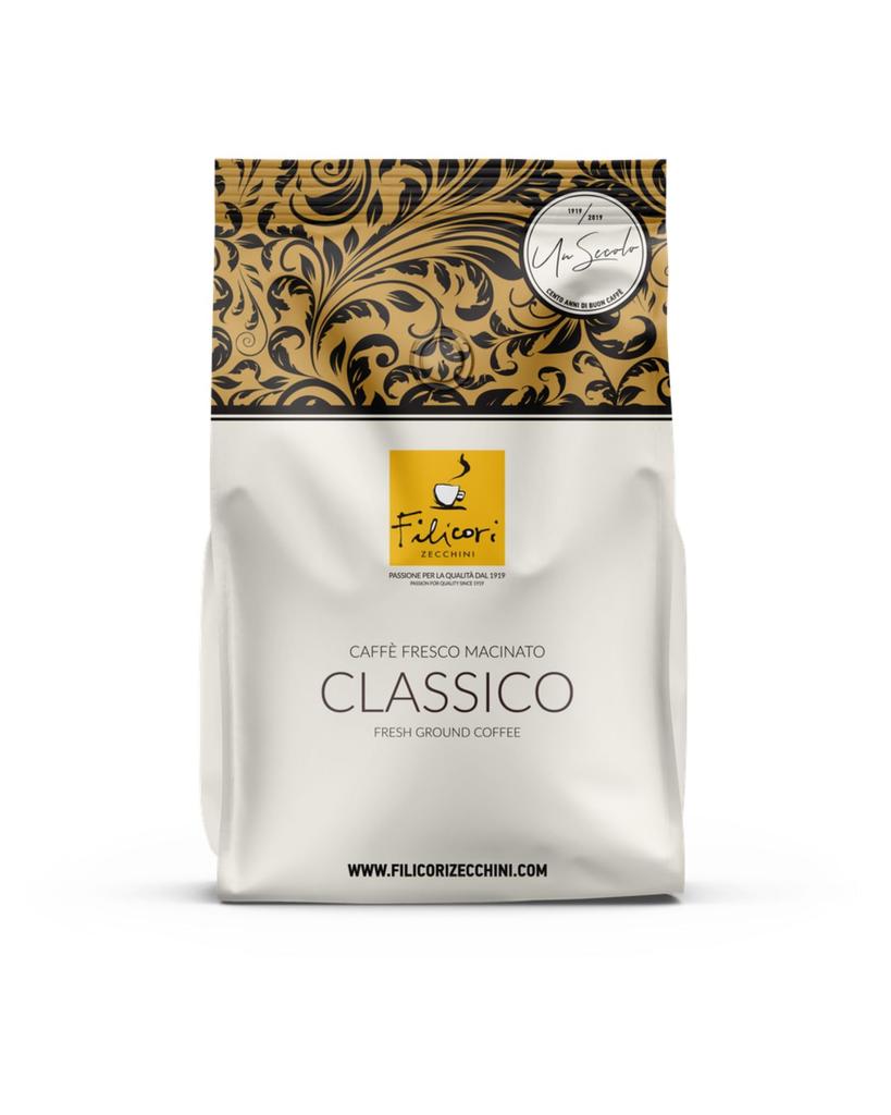 Nakato Selection Filicori Zecchini Classico Regular Coffee (Ground), 180g (Rich Bitter and Rich Flavor, Medium-Fine Grind), Founded in Italy in 1919