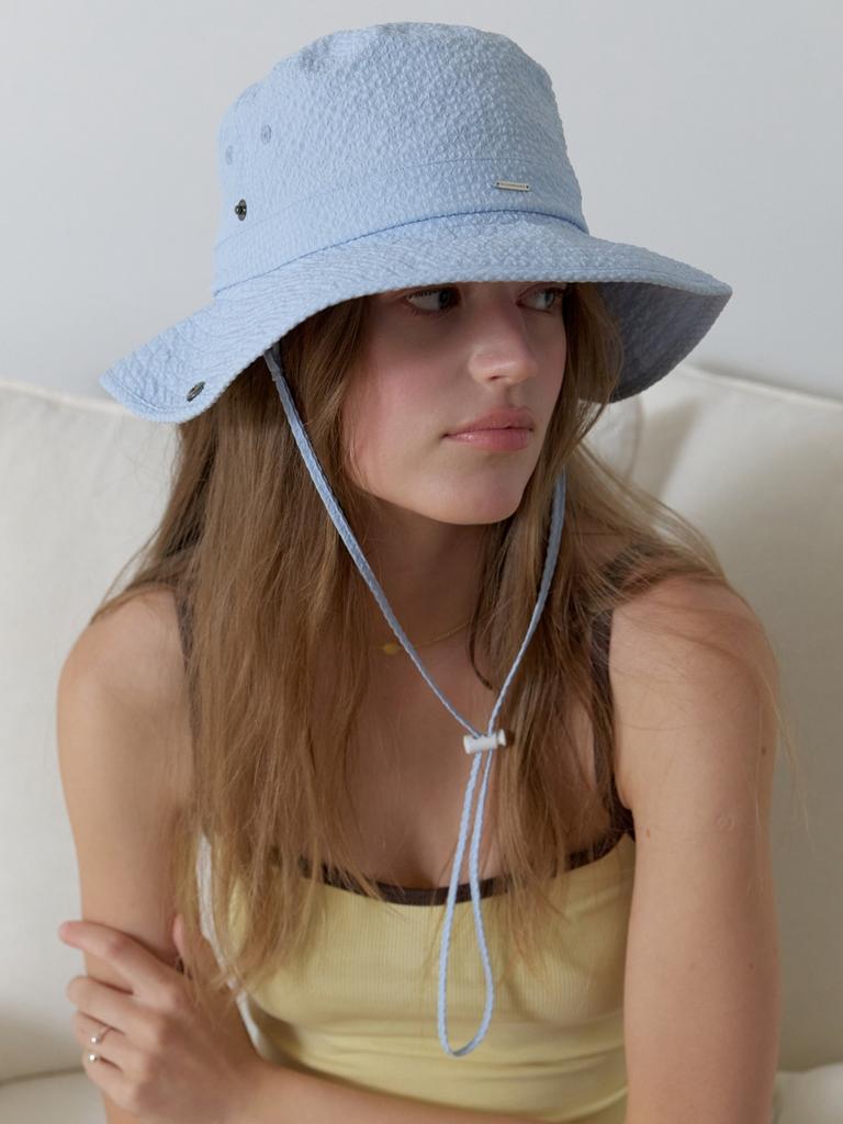 Leobeumimonseuteo Lake Seer Sucker Bucket Hat_Sky Blue (L262Mcp040)