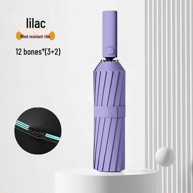 Popular 60-Rib Extra-Large Fully Automatic Black Dual-Use Umbrella for Students & Adults - Custom Logo Option Available