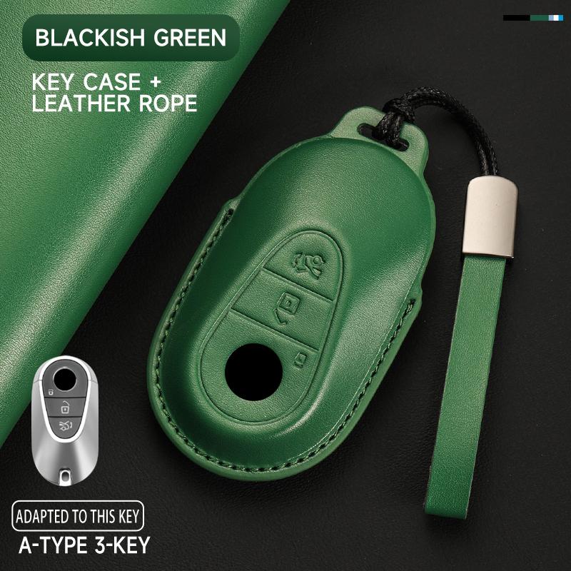 Genuine Leather Car Key Case Cover Key Bag For  Mercedes Benz A C E S G Class GLC CLE CLA GLB GLK GLS Protect Set Accessories