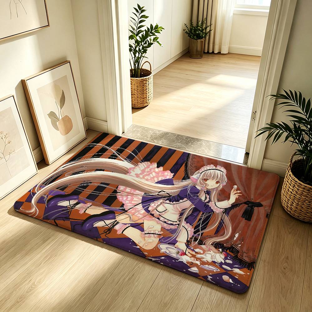 Anime C-chobits Carpet Bathroom Anti-slip Mat Door Mat Home Decoration Mat Entrance Door Mat Scratch-resistant Door Mat