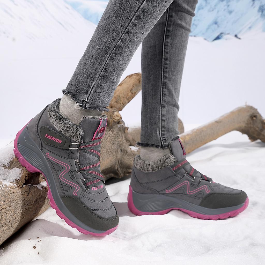 A 2025 cotton shoes for the elderly thick-soled heightening women's shoes winter velvet sports shoes warm snow boots
