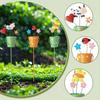 3 Pieces Garden Stakes Flowerpot Decorations for Farmhouse Garden Pathway