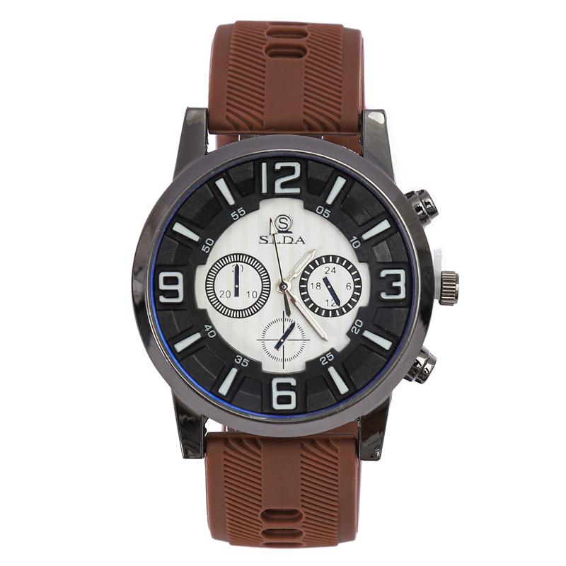 Hochwertige Lässige Herrenuhr, Personalisierte Trend-Quarzuhr, Vielseitige Mode-Herrenuhr mit Silikonarmband