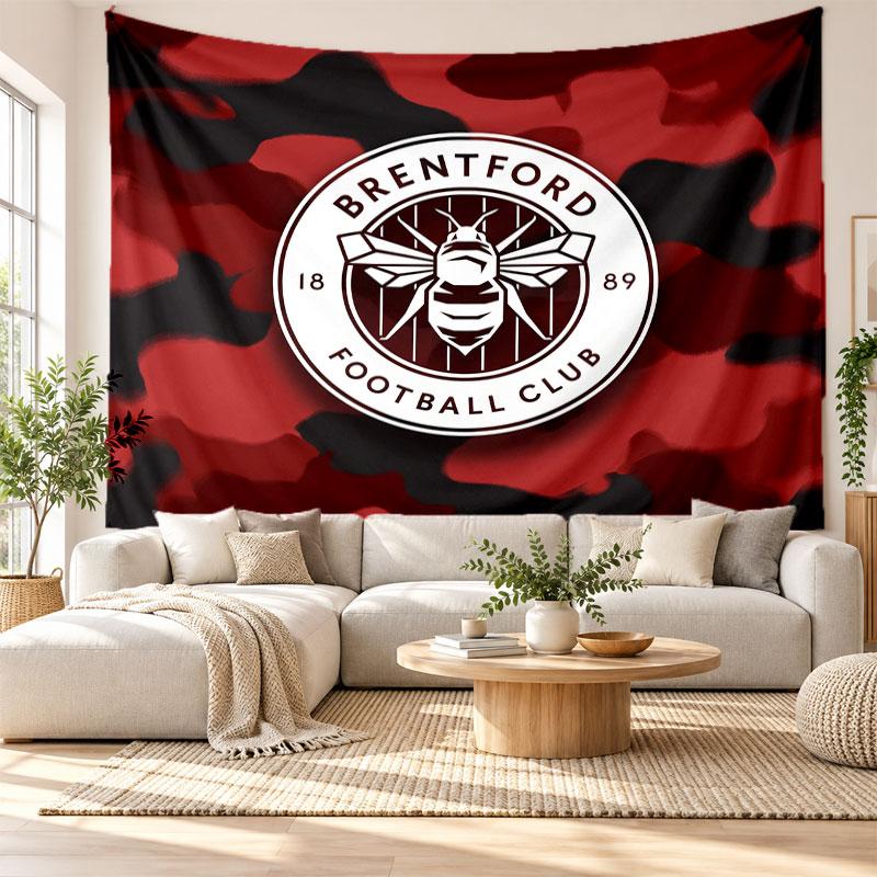 Brentford Football Wall Tapestry, Soft Fabric Wall Hanging, Decorative Backdrop For Bedroom Home Wall Art