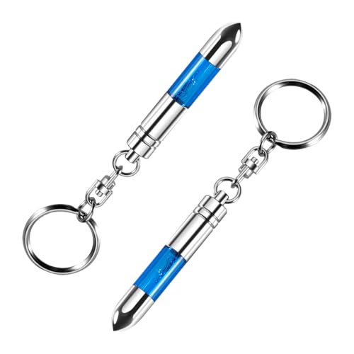 FsGrg Anti-Static Key Chain Car Anti-Static 2 Pieces Blue, Blue