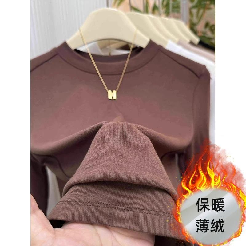 Small stand-up collar polished bottoming shirt women's spring design fish bone front shoulder long-sleeved shirt solid color top
