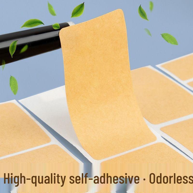 Waterproof Self-Adhesive Kraft Paper Labels - Blank, Handwritten Sealing Stickers