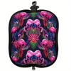 1PC Pink flamingo pattern zippered sunglasses case. Ultra-lightweight and portable zippered sunglasses Bag,suitable for both men and women.
