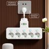 EU Plug Power Adapter, AC Sockets with Individual Switches, Optional USB/Type-C Ports