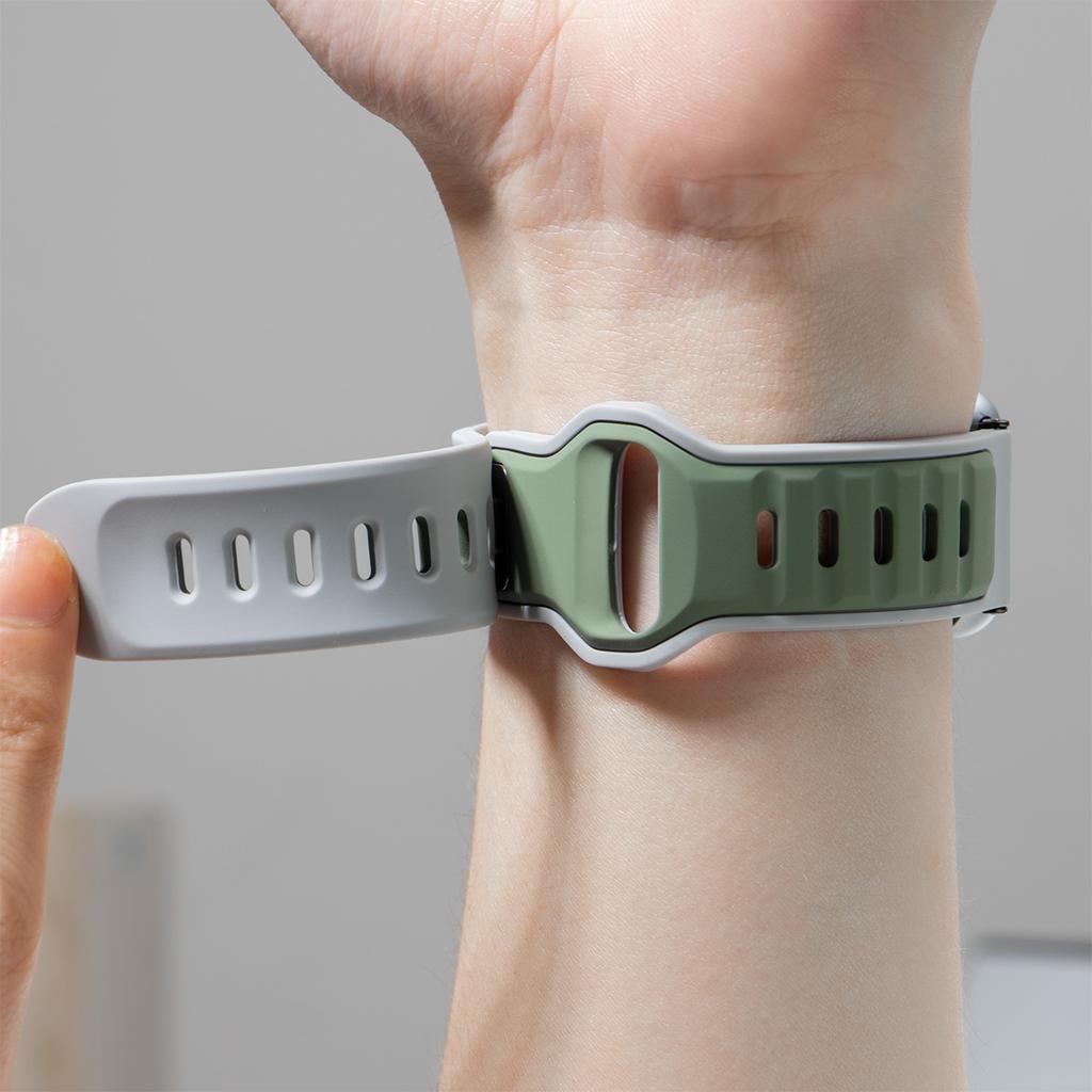 Two Tone Silicone Band For Samsung Galaxy Watch Fit 3 Sport Strap For Galaxy Fit3 Adjustable Smartwatch Breathable Bracelet