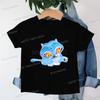 Camisetas KPop Caçadores de Demônios Tigre Nova Estampa de Desenho Animado Camiseta Infantil Algodão Macio Bebê Meninas Meninos Camiseta Estampa Fofa de Tigre Roupa Infantil
