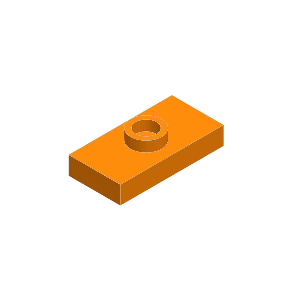 50pcs Building Blocks Modified 1x2 with 1 Stud and Groove Compatible with Major Brands 3794 MOC Bricks
