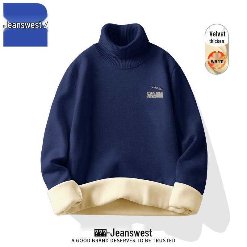 

Jeanswest Men s Z Series Fleece-Lined Turtleneck Sweater ANJ24 L