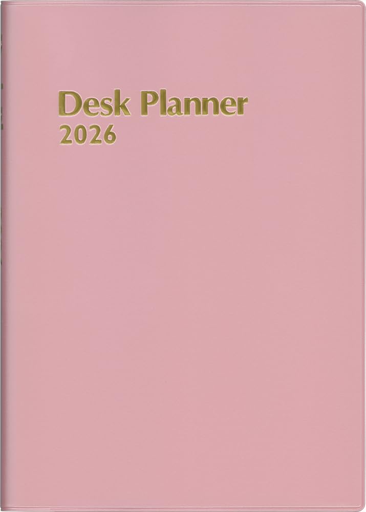

Хакубункан 2026 А5 Еженедельник настольный 269 Январь Планировщик, Розовый, Нет. (Начинается в 2026 году) розовый
