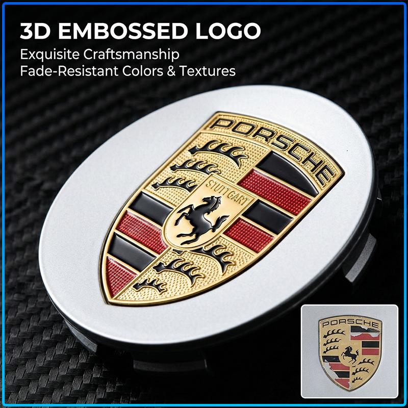 4 ks 65MM Auto Znak Odznak Krytky Středových Krytů Koleček Pro Porsche Boxster Cayenne Panamera Macan Cayman 911 918 996 917 991