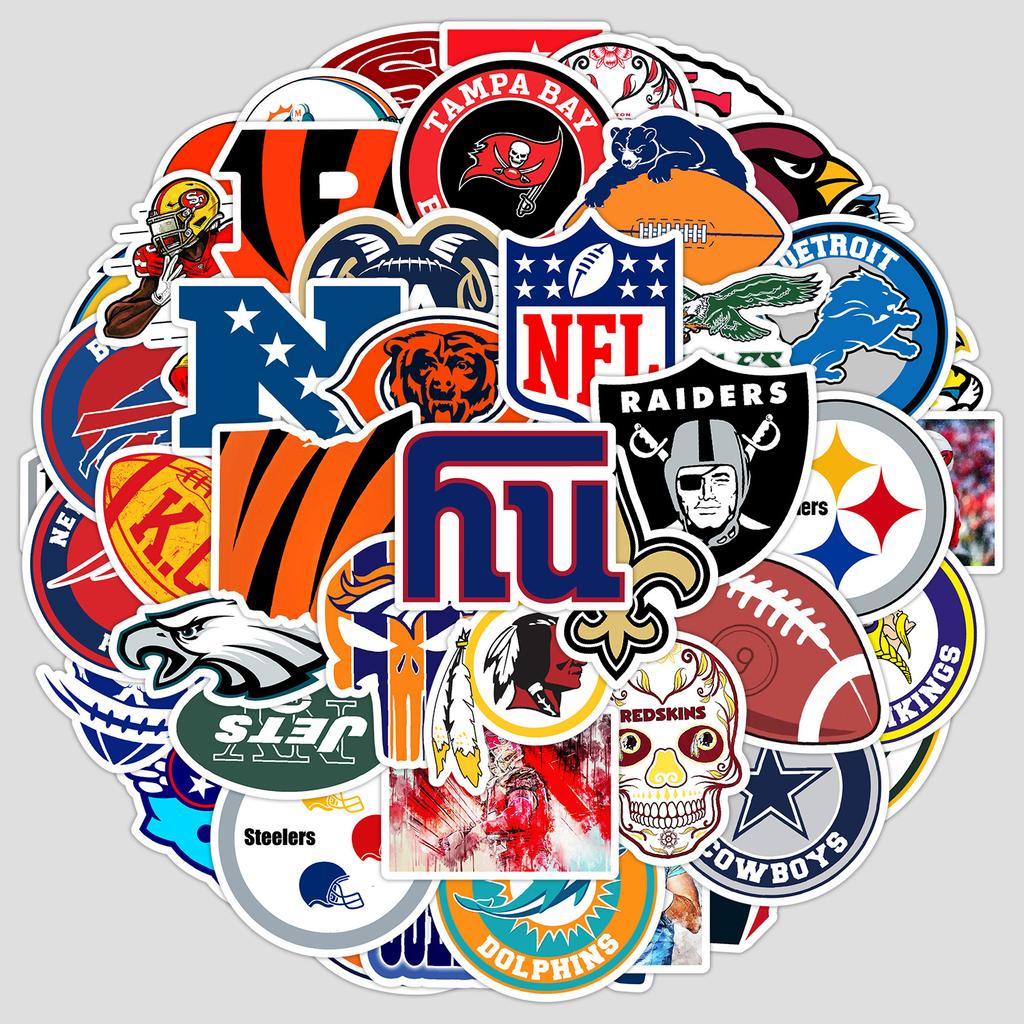 50 Rugby Doodle Stickers Car Mobile Helmet Water Cup Decoration Stickers Waterproof