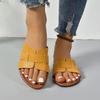Summer Designer Woman Flat New Slippers Woven with Comfortable Women's Shoes Casual Bottom Slippers Women 2024 New