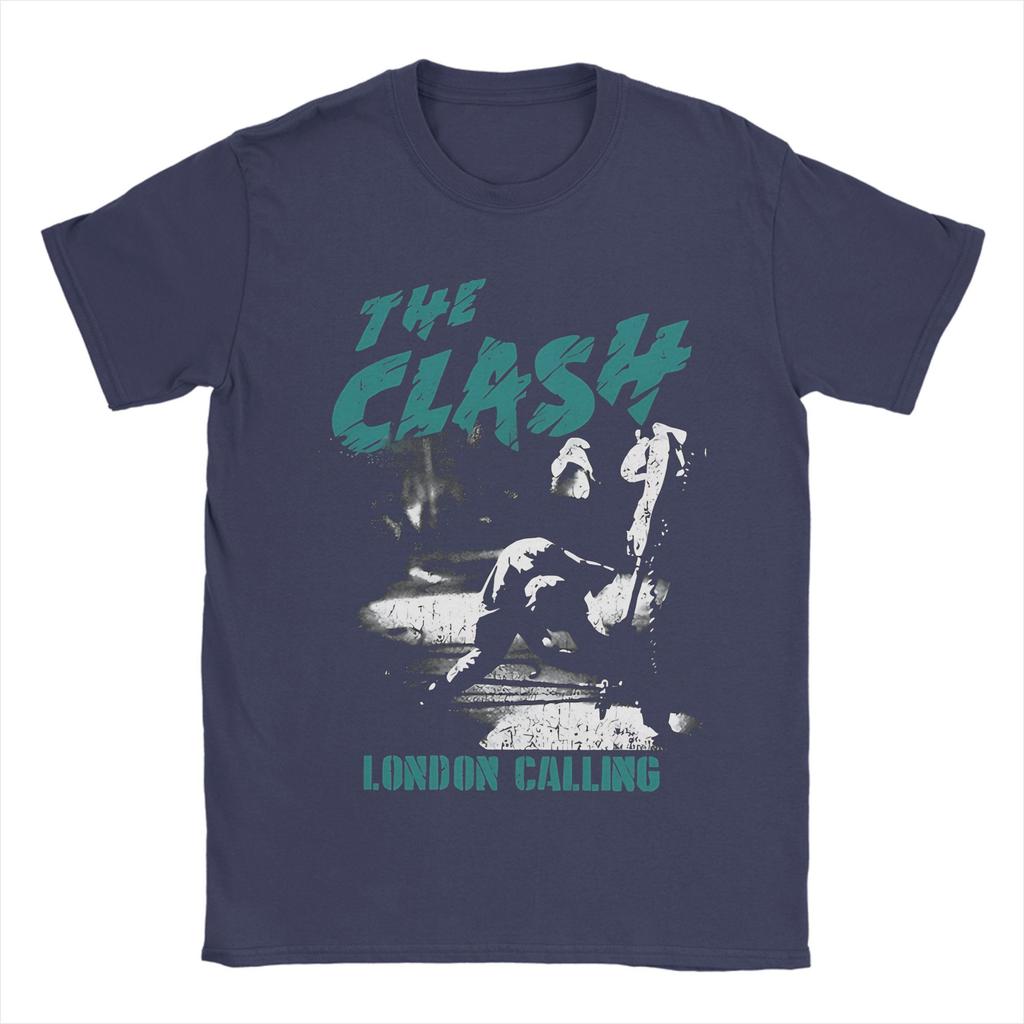 The Clash London Calling T-shirt dla mężczyzn i kobiet Koszulki vintage z okrągłym dekoltem T-shirt z krótkim rękawem Ubrania