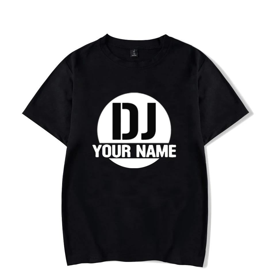DJ Print Tshirts Custom T Shirt Mens Womens Tops Tees Shirts DJ Your Name Logo Diy Names T Shirt Funny Shirt Luminous Tees Tops