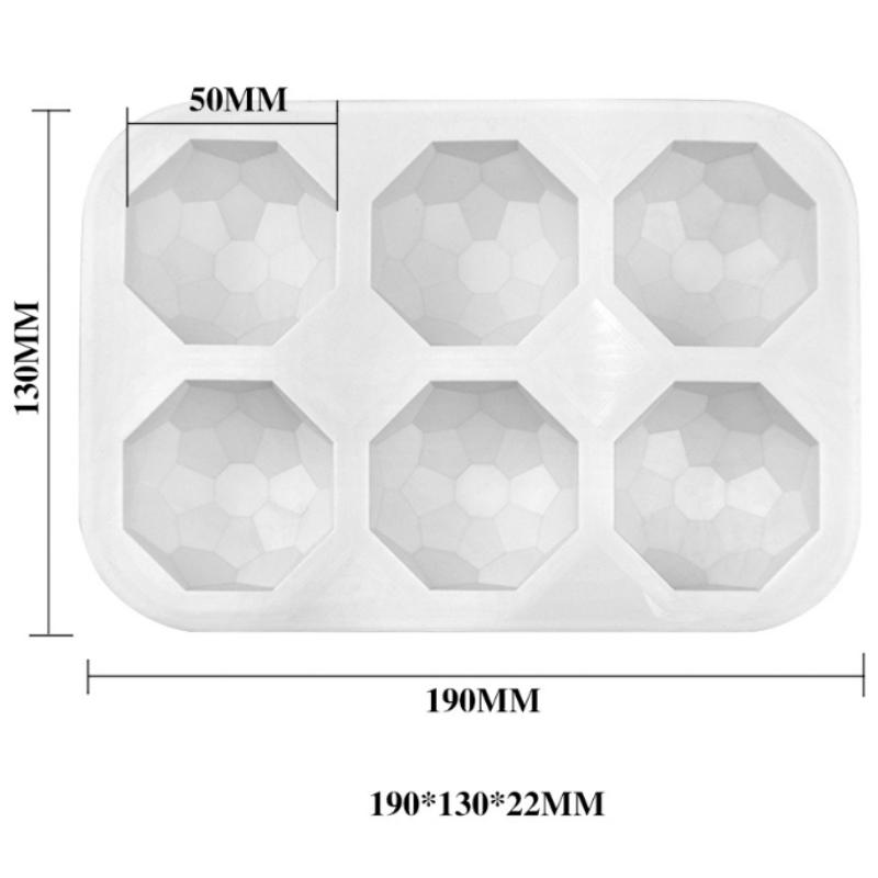 

6-гнездная силиконовая форма для выпечки шоколада в виде драгоценного камня, геометрический ромб, форма для мусса, торта, конфет, кубиков льда, инструмент для изготовления мыла и свечей своими руками