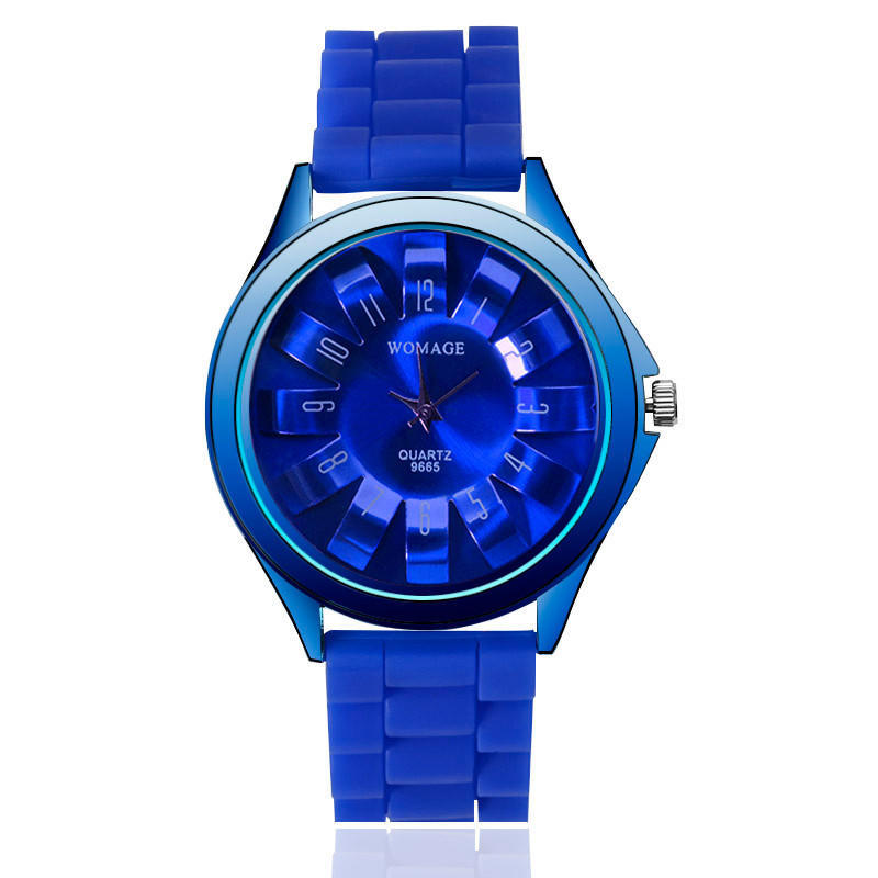 Marca de lux WOMAGE moda otel floare crizantema dama cauciuc curea ceas rochie