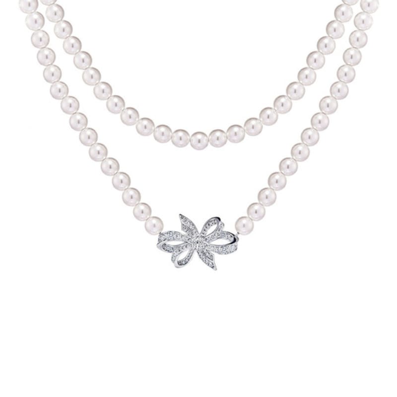 

TANI by MINETANI Imperial Bow Pearl Long Necklace FREE